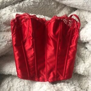 Savage X Fenton Mosaic Lace Bustier in Goji Berry